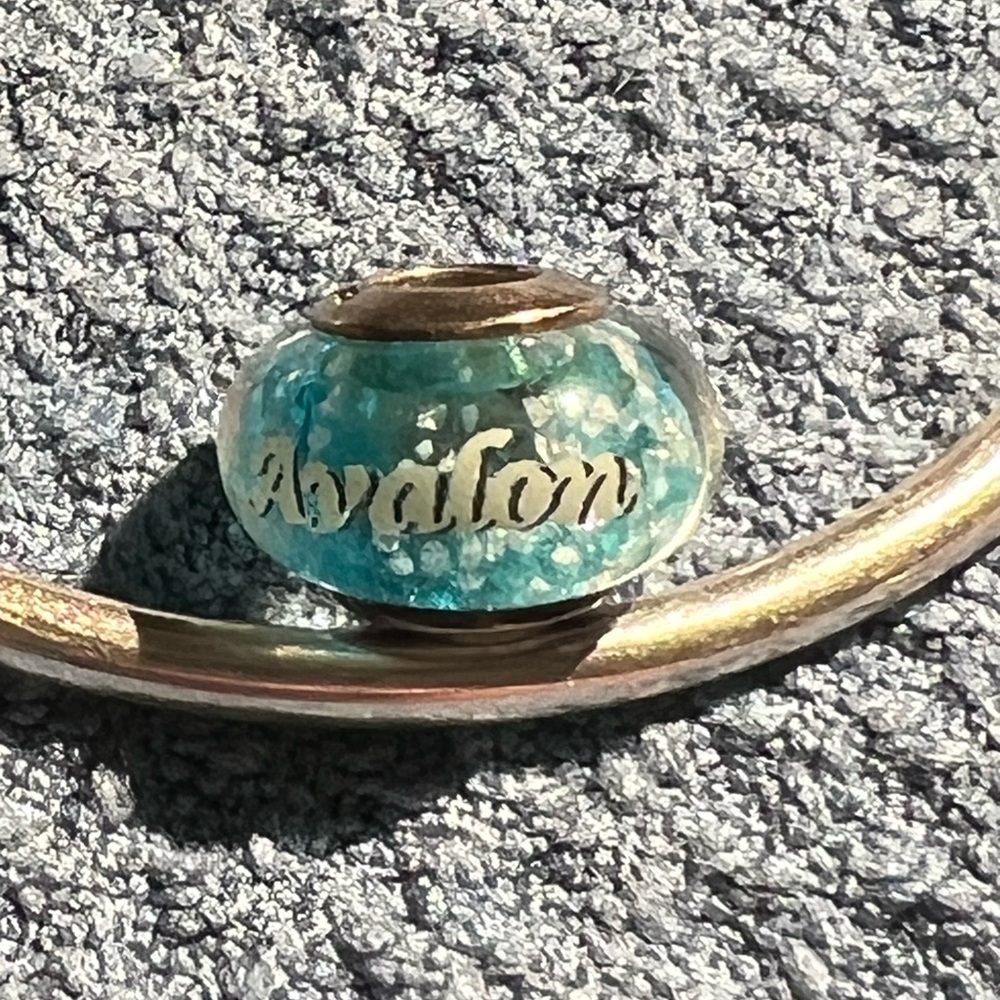 Avalon, NJ Blue Glass Bead Charm